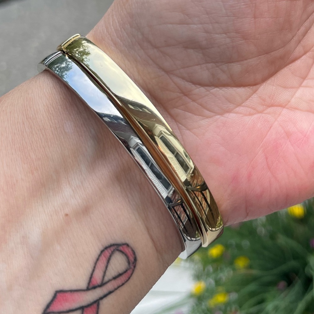 NEW FASHION LV EMPREINTE SILVER CRYSTAL BANGLE BRACELET - Picture 10 of 16